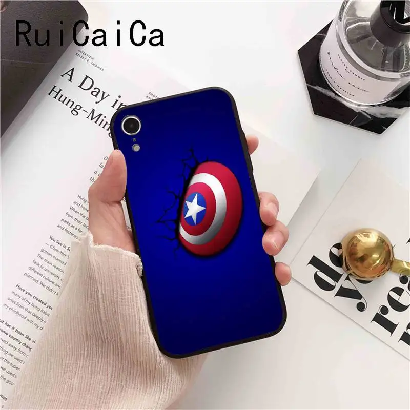 Ruicaica Marvel Мстители Капитан Америка Железный человек рисунок чехол для телефона