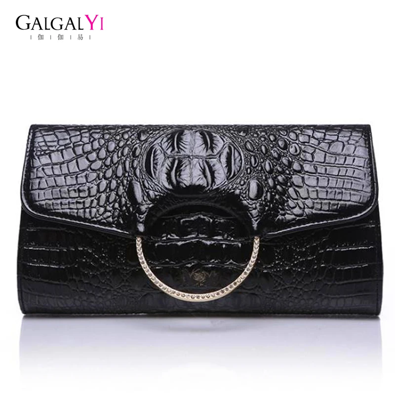 

2020 Simple Vintage Women Genuine Leather Clutches Bags for Shoulder Handbag Fashion Female Envelope Evening Bag Black Handbag