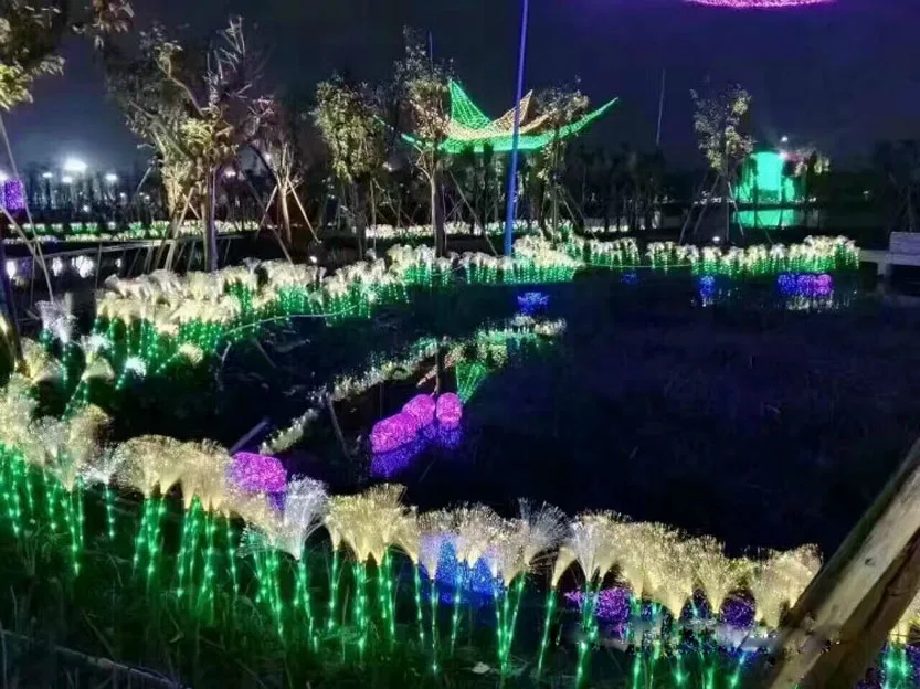 Водонепроницаемое светодиодное волокно Тростниковое освещение Наружное