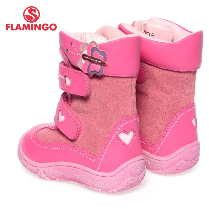 Фламинго качества модная зимняя одежда кожа детская обувь для девочек новинка 2015