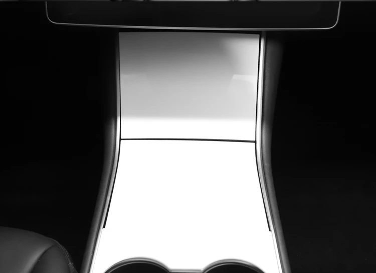LUCKEASY автомобиля Центральная панель управления защитная патч для Tesla модель 3- из пластика ABS, имитация углеродного волокна красный белый 3 шт./компл