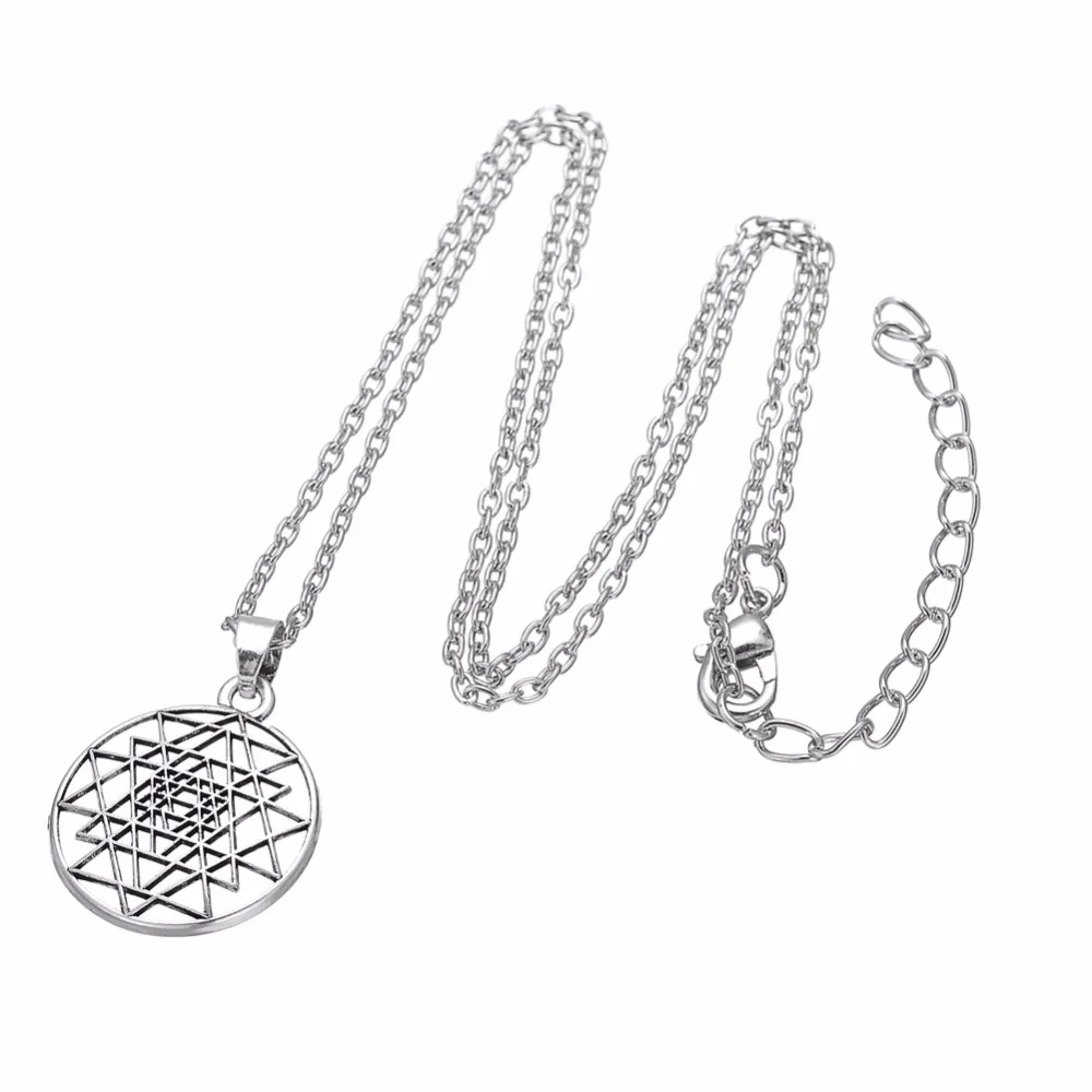 Рыболовный крючок Мандала Шарм ожерелье Шри Янтра религиозный символ индийские