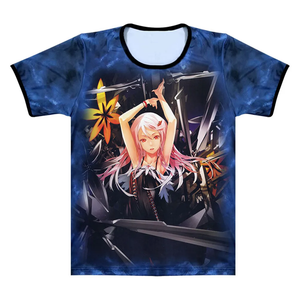 Новая футболка для косплея аниме мужчин и женщин уникальная с 3d принтом Guilty Crown Shu