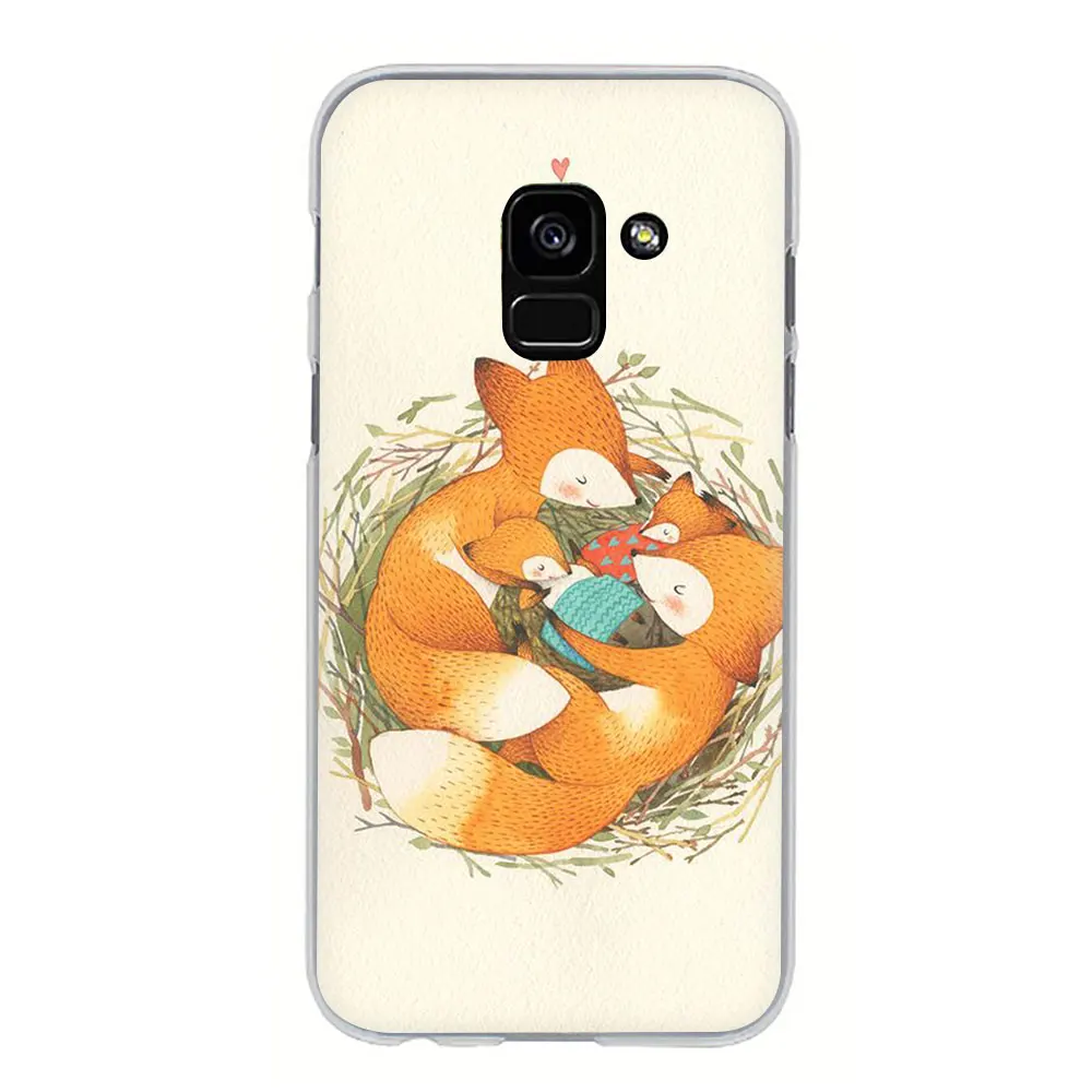 H4 Fox Animal Hard phone cover case for Samsung Galaxy A3 5 A6 7 8 9 A10 30 40 50 70 - Цвет: H4