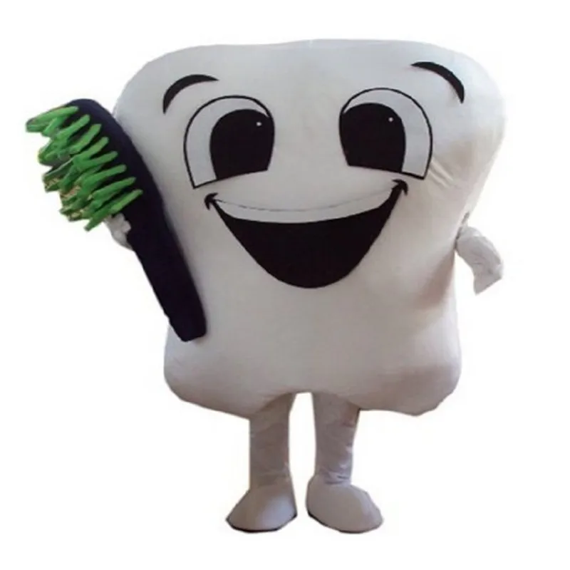 Tooth with Brush Mascot Costume Teeth Birthday Party Halloween Fancy Cosplay Dress Adult | Тематическая одежда и униформа