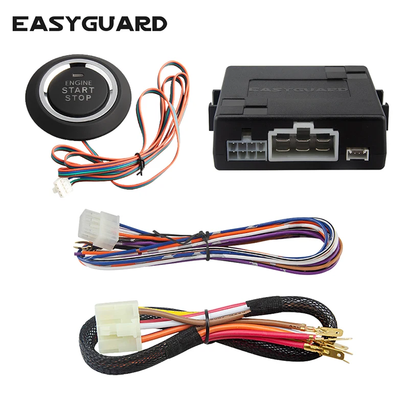 EASYGUARD автомобильный двигатель кнопка запуска 12 В постоянного тока с дистанционным запуском двигателя для автоматических автомобилей опциональный переключатель между ACC-ON-OFF
