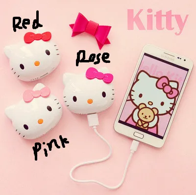 Hot Sale Cartoon cute cat charger power bank 12000MAh Hello cat kitty powerbank external Portable Battery for all phone