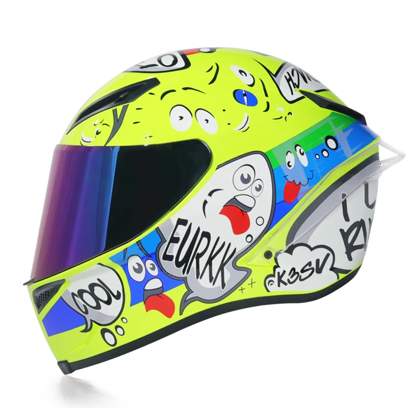 Мотоциклетный шлем четыре сезона персональный крутой мотоцикл с задним крылом