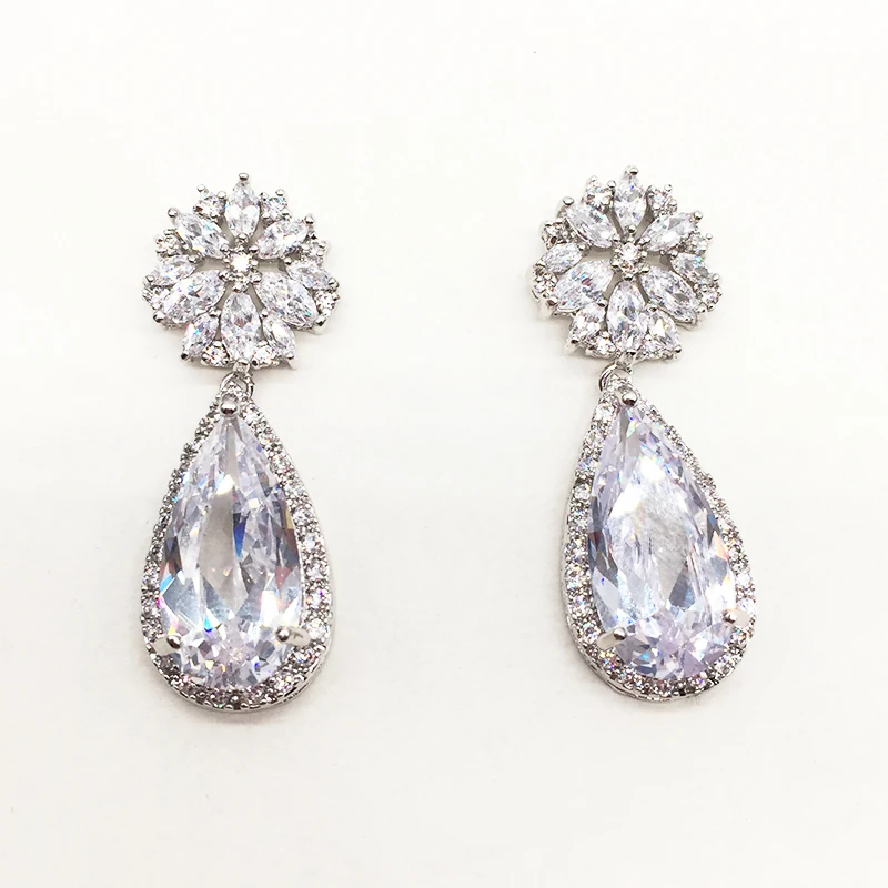 

Nankiya 2019 New Arrival Waterdrop Earrings Hot Copper Fashion Women Jewelry Earring For Wedding Party Accessories Earring NE887
