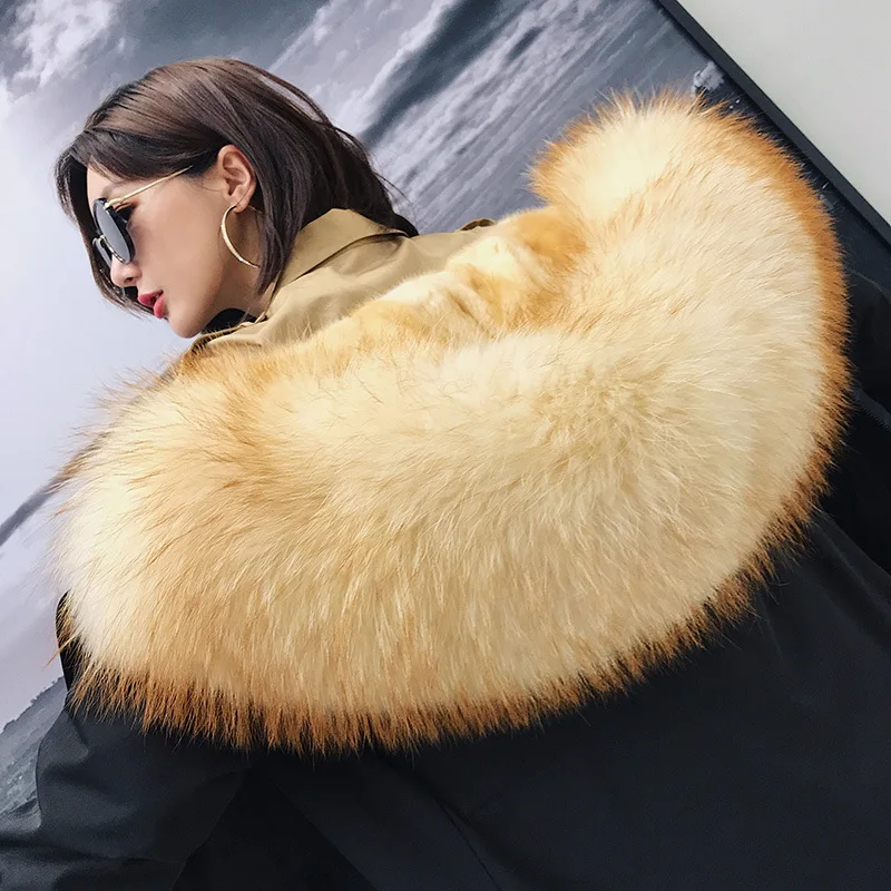 100% Real Fur Coat Women Winter Natural Jacket Fashion Long Outwear Luxury Mink | Женская одежда
