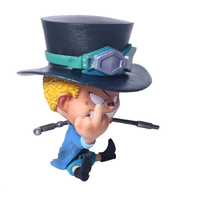 Аниме One Piece Sabo средний палец смешной жест ПВХ экшн-фигурка модели игрушки |
