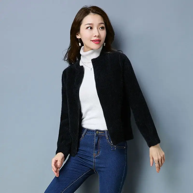 2018 осень зима женские шубы из искусственного меха новая стильная модная норка