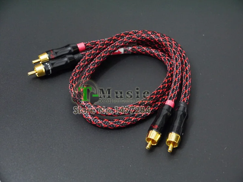 70% скидка 1 пара высококачественный мужской и 4N OFC RCA кабель Hi-Fi аудио кабель/0 5 м |