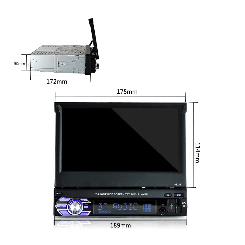Радио Кассетный плеер 1 din 7 дюймов Bluetooth автомобильное радио MP4 MP5 видео стерео FM USB