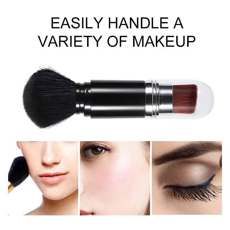 1pcs Double-headed Makeup Blush Lip Brush Eyeshadow Retractable Cosmetic Lipstick Gloss Make Up Brushes Cap Portable | Красота и