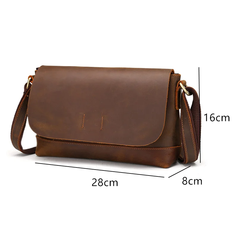Handbags Man Woman Genuine Leather Shoulder Retro Crossbody Messenger Bag Gift Business Travel Blosa Mochila Male Feminina Pack