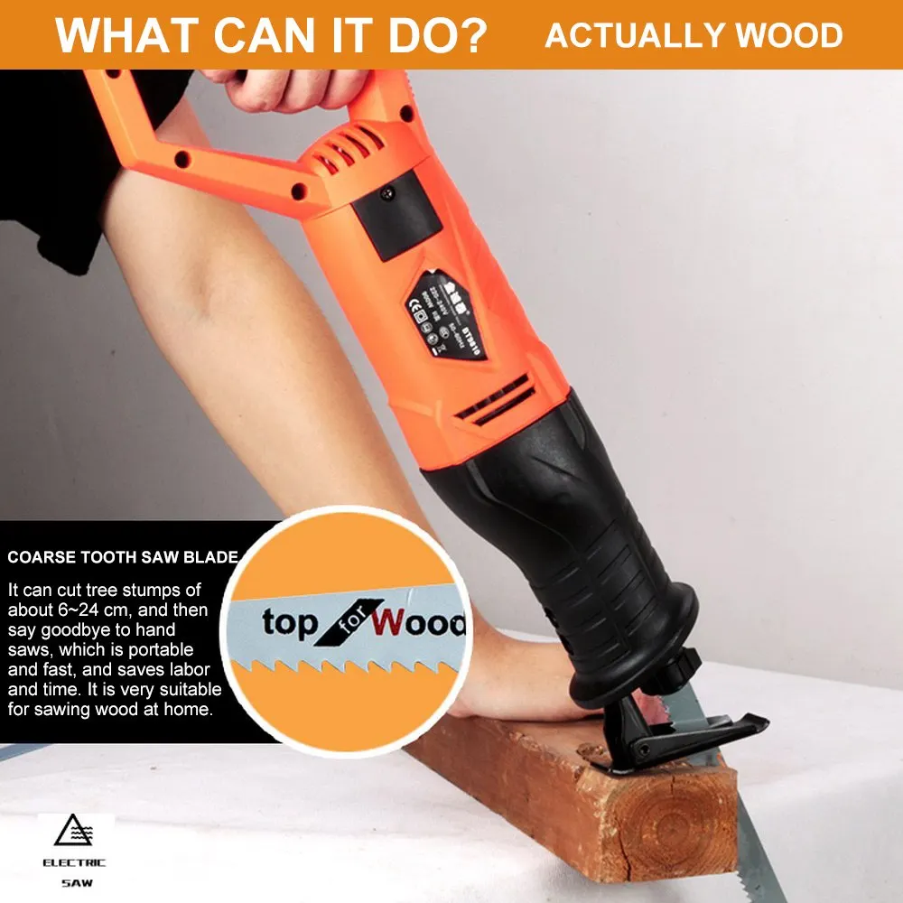 Электрическая пила Сабельная для дерева металла пластиковая резки труб