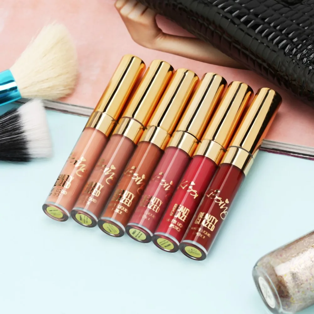 BEAUTY GLAZED 6 шт./компл. жидкая помада блеск для губ профессиональный макияж матовая
