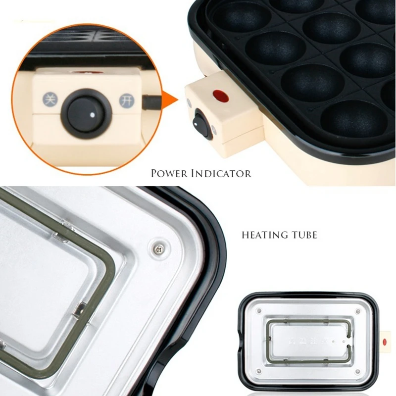 dmwd multifunctional 2 moulds electric griddle 24 holes octopus balls maker barbecue pan takoyaki machine 220v free global shipping