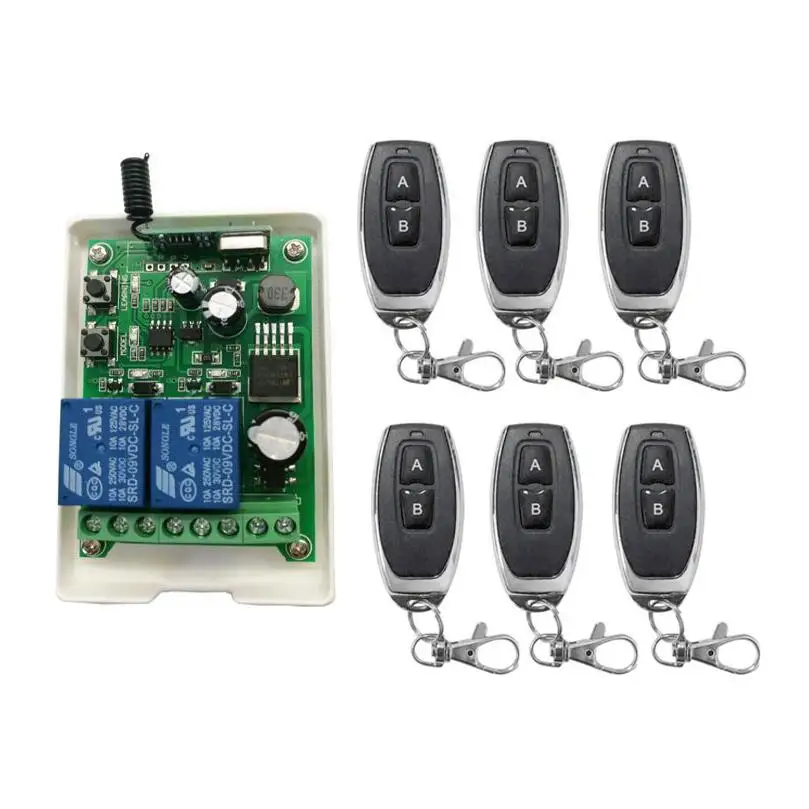 DC12V 24V 36V 48V 2CH 2 Gang RF беспроводной переключатель системы дистанционного управления