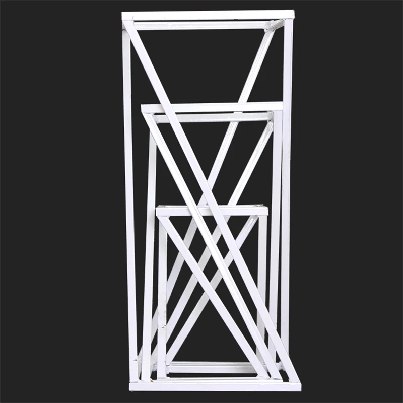 white 3pcs 1set JAROWN креативный Мульти Стиль Геометрическая квадратная рамка Цветочный декор набор Железный художественный многоугольник Свадебный сценический реквизит оконный Дисплей Декор - Цвет: white 3pcs 1set