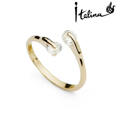 Brand TracyKwok Genuine austrian crystal gold Color Rings for Women healthy Anti Allergies #RG91386 | Украшения и аксессуары