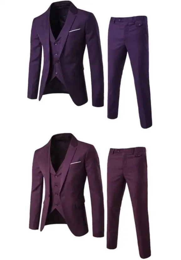 2019 деловой повседневный костюм из трех предметов | Мужская одежда