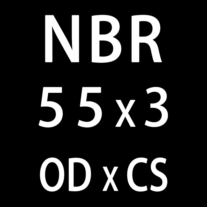 10 шт./лот резиновое кольцо NBR уплотнительное кольцо CS: 3 мм OD51/54/55/56/57/58/60/65/68/70*3 мм уплотнительное кольцо уплотнения Нитриловый прокладки масло кольца шайба - Цвет: OD55mm