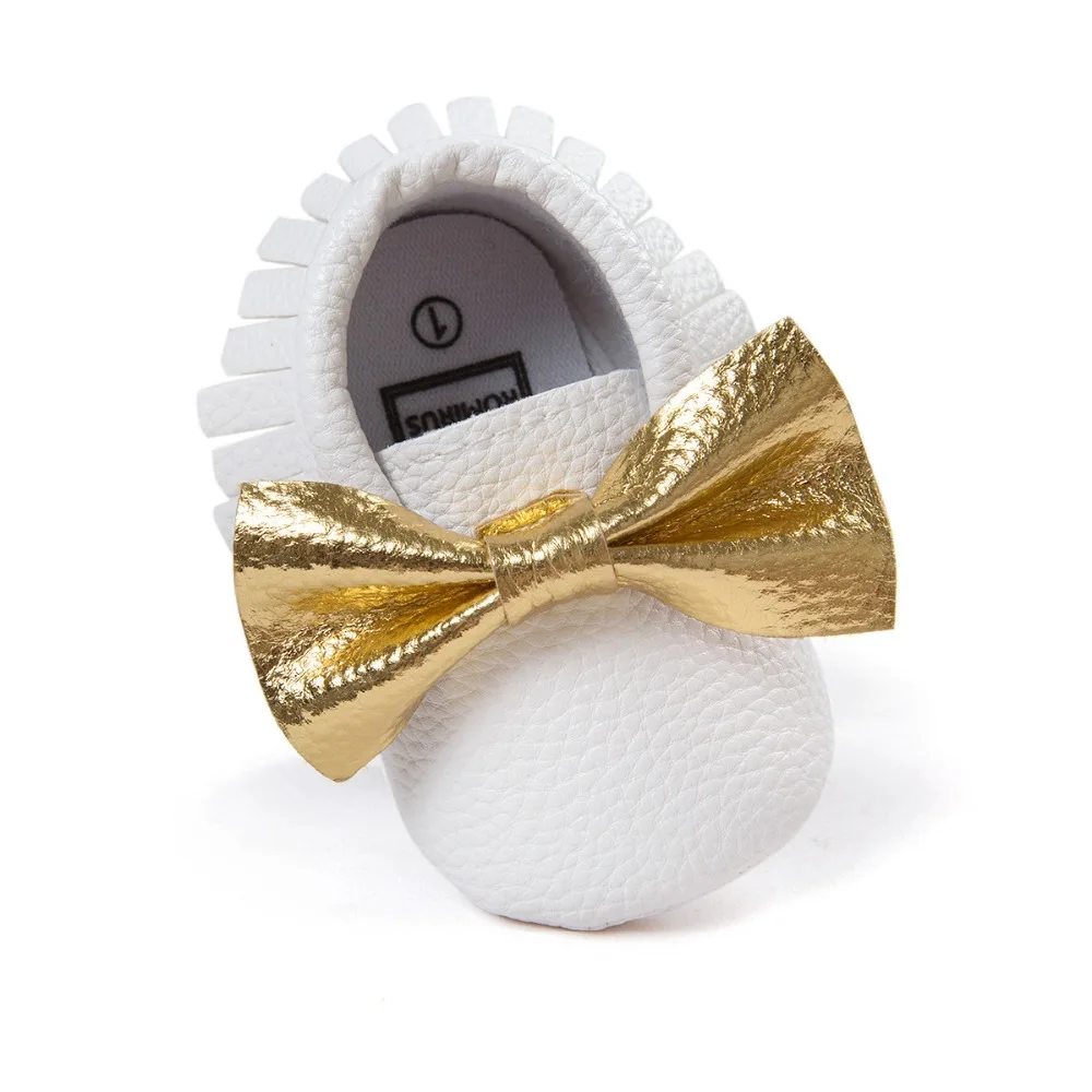 Белые кроссовки с бантиком бабочкой для маленьких девочек и мальчиков обувь