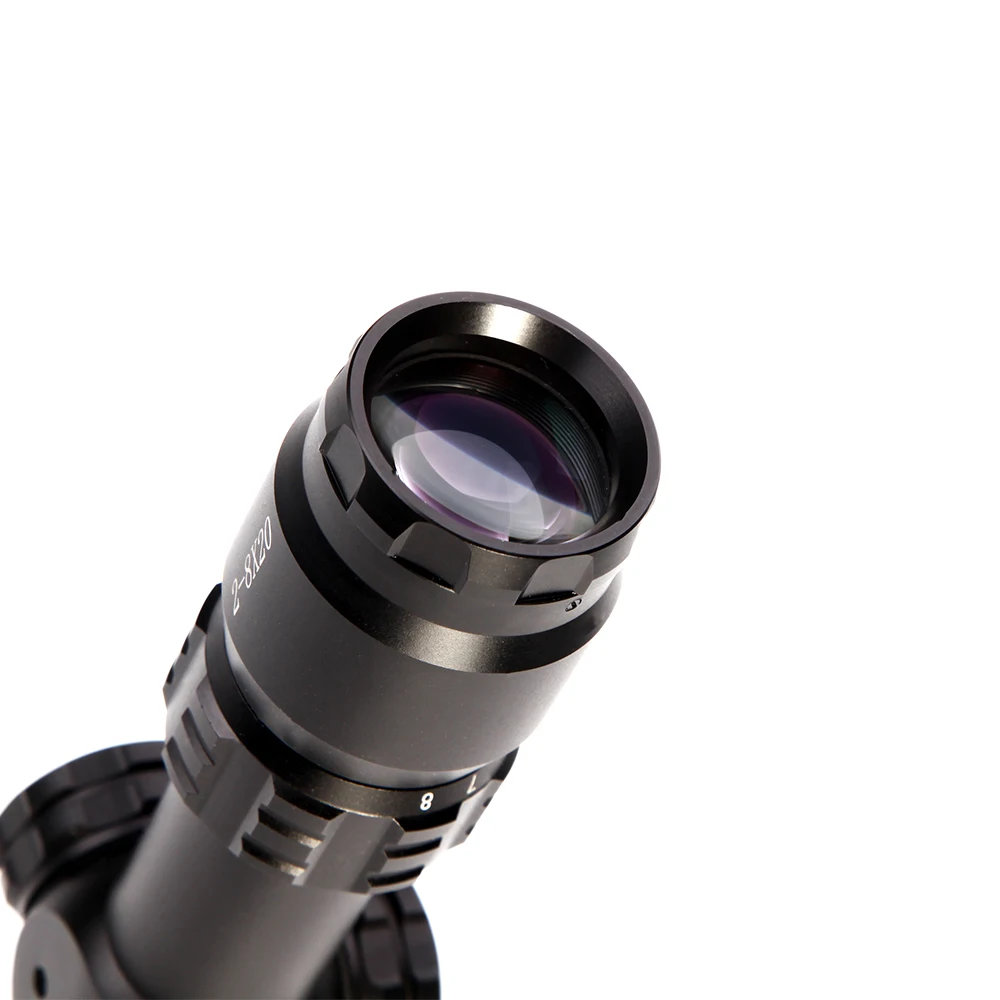 2-8X20 Tactical Riflescopes Outdoor Hunting Shooting Scope With 11 20mm Rail Mount 1/4MOA Click Value Optical Sight Rifle Scope