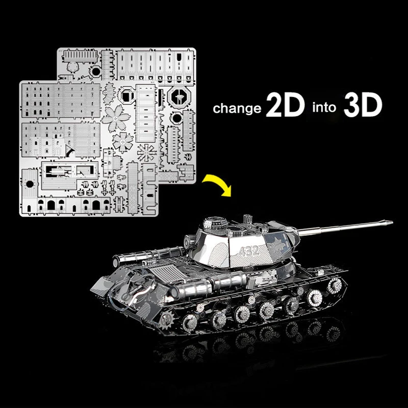 JS 2 тяжелый танк 3D металлический каркас сборки имитационная модель взрослых