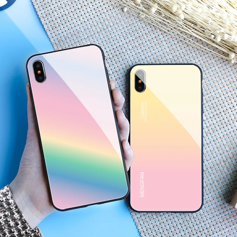 OTO-ALTER новые модные градиентные закалённое Защитное стекло для ipone 7/8/7 plus/8 plus/6/6s/6
