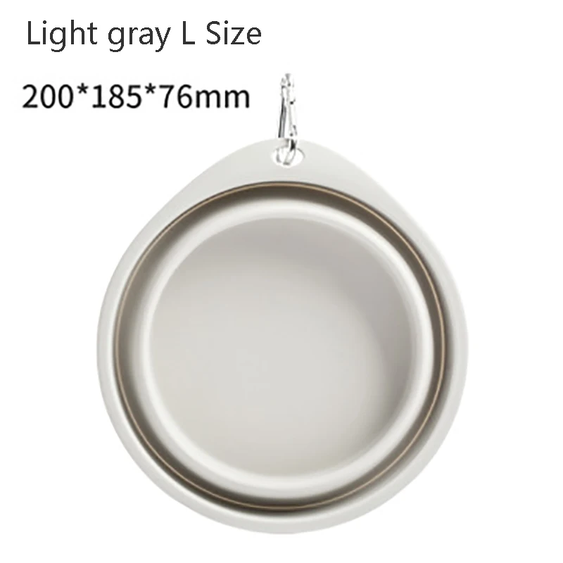 LIGHT GREY L Jordan& Judy JJ складная переносная чаша для домашних животных с алюминиевой кнопкой от xiaomi youpin - Цвет: LIGHT GREY L