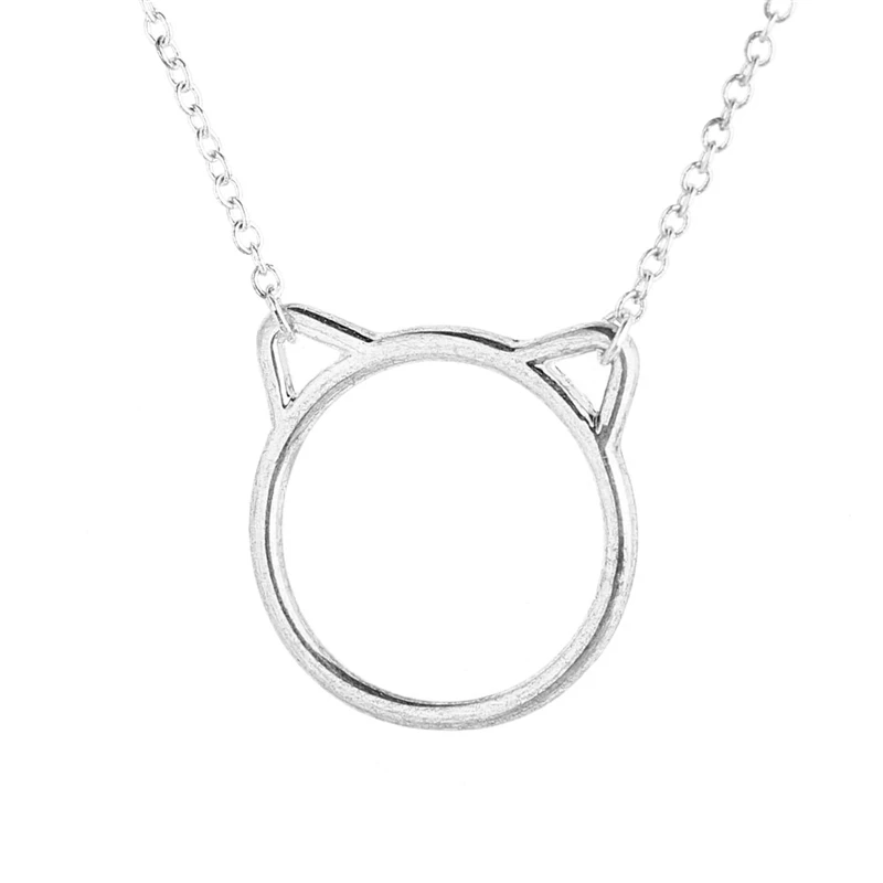 10 шт./лот простой Дизайн головой кошки кулон Цепочки и ожерелья Jewelry Крошечный