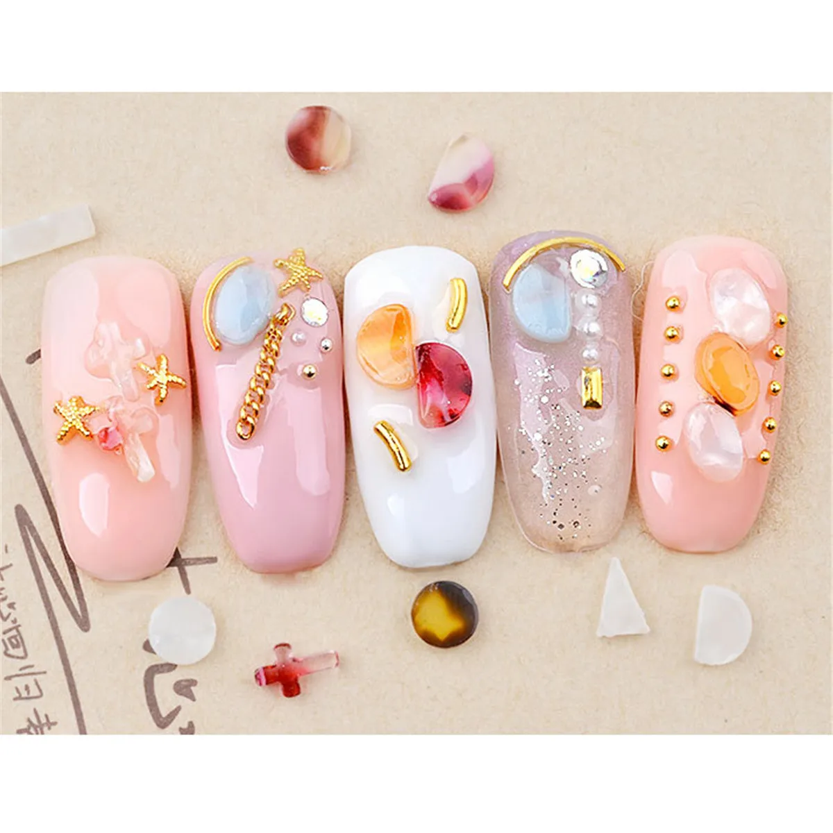 Леопардовый камень красочные смолы прямоугольные треугольные украшения для