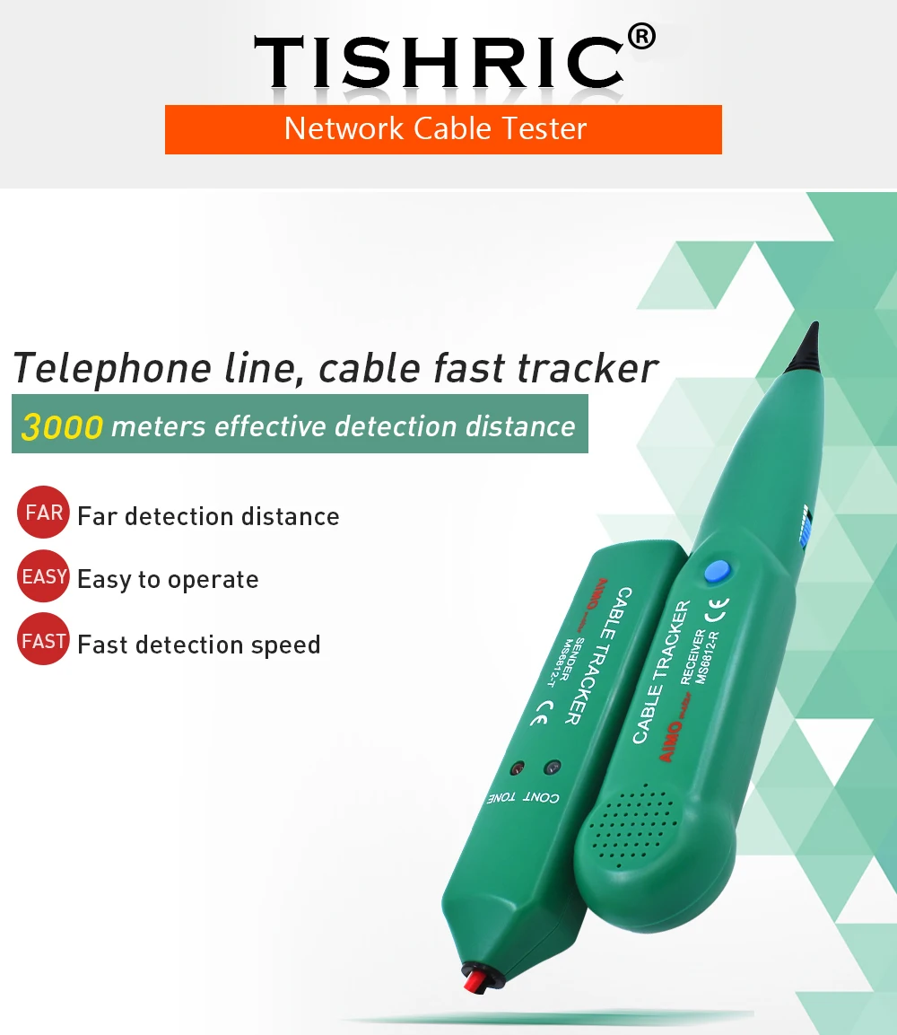 AIMO MS6812 телефонный провод Tracer UTP набор инструментов LAN Сетевой кабель тестер линия Finder с мешочком