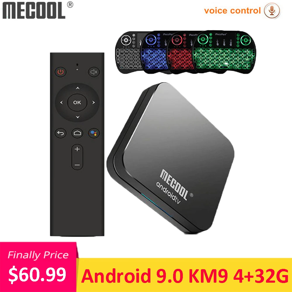 ТВ приставка MECOOL KM9 Android 9 0 Amlogic S905X2 4 Гб LPDDR4 32 EMMC 2 ГГц + 5 8 WiFi BT4.1 поддержка 4K H.265 с