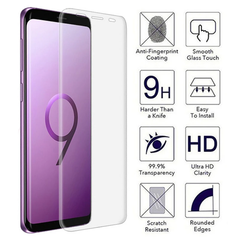 Защитный стеклянный чехол для Samsung Note 8 9 S9 S8 Plus S7 S6 Edge закаленное стекло защиты