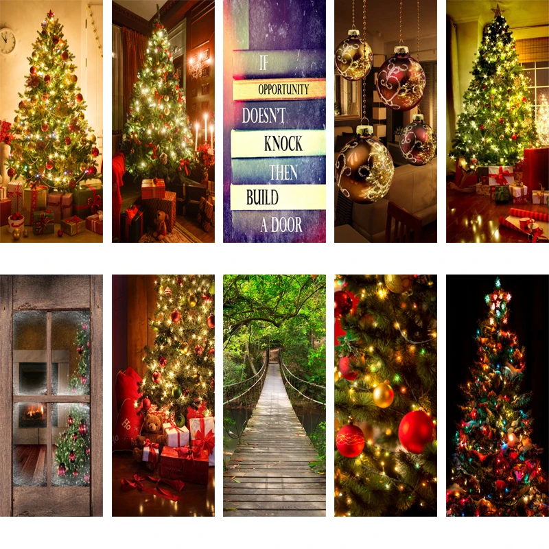 3D Door Sticker Wrap Wall Mural Wallpaper Poster Self Adhesive PVC Removable Waterproof Decal Home Decor | Дом и сад