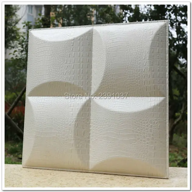 

Fashion Europe Style 3D Leather Panel decorative art TV Room sofa backgroumd wallpaper 16pcs 40*40*2.5CM Acoustic panel