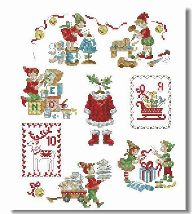 

Рукоделие, вышивка крестиком, наборы для вышивки, наборы для вышивки, 11CT & 14CT, каникулы на Рождество