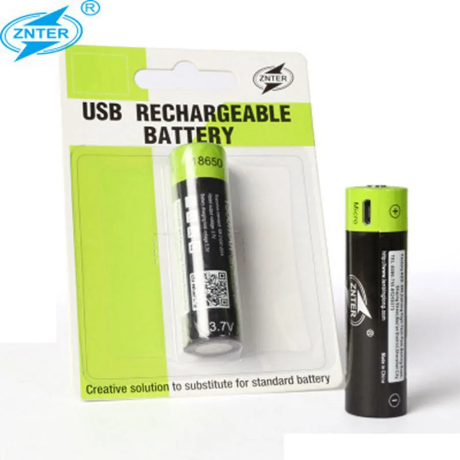 Высококачественная аккумуляторная батарея 18650 USB Bateria 3,7 V 1500mAh литий-ионная полимерная батарея заряжается кабелем Micro USB