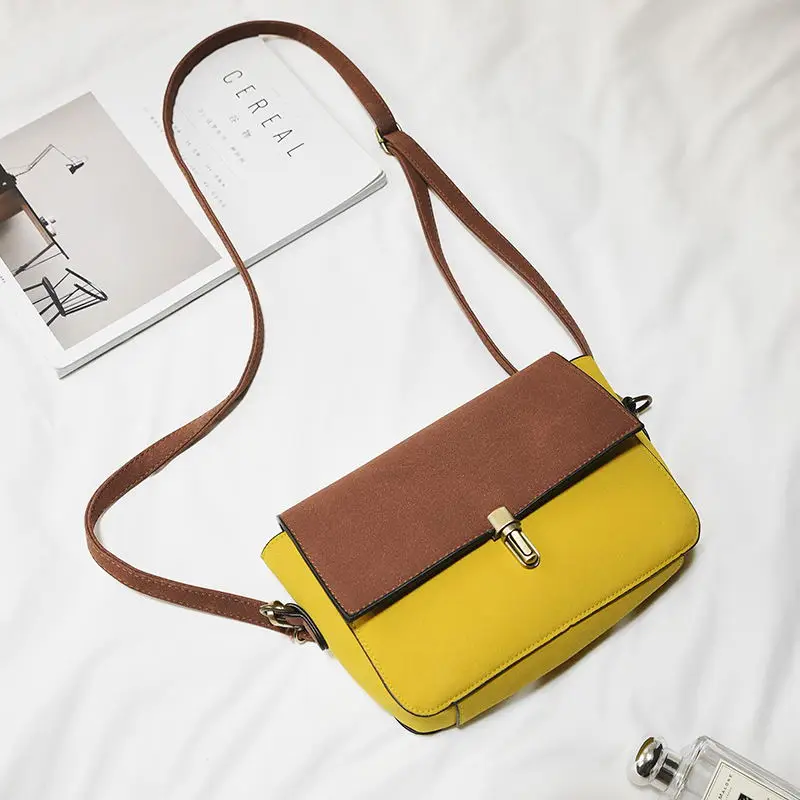 Daunavia женщин высокое качество сумки через плечо кожа контрастного цвета Crossbody для