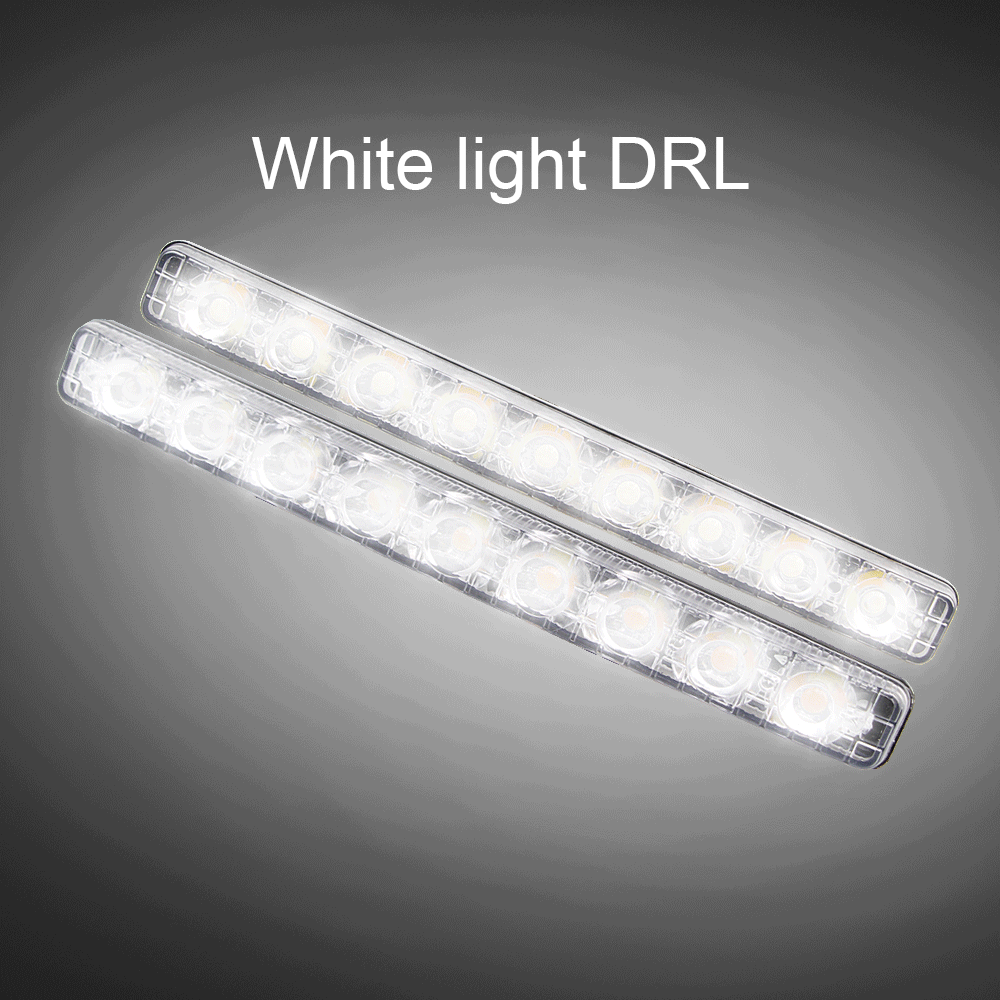 18 Вт/комплект Автомобильный 9LED дневной ходовой светильник двойной цвет передний противотуманный светильник белый указатель поворота светильник s Желтый для всех автомобилей внедорожный 3 режима