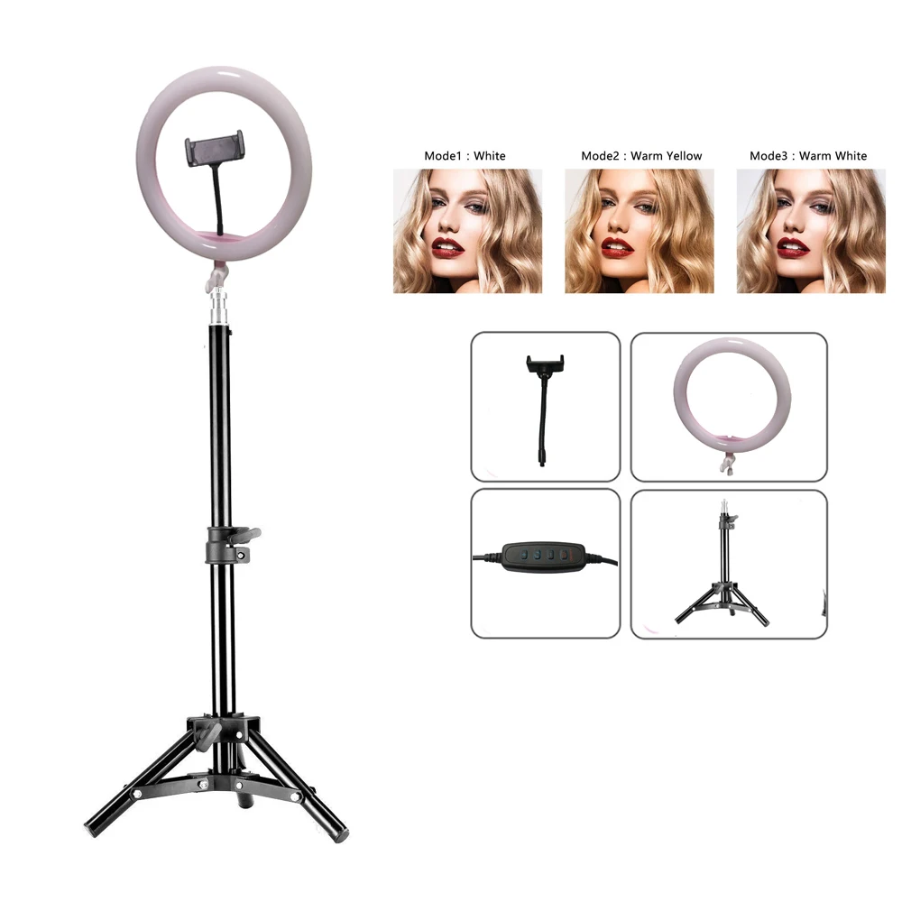 Dimmable камера фотостудия телефон видео 10 дюймов Вт 120 шт светодиодный кольцевой