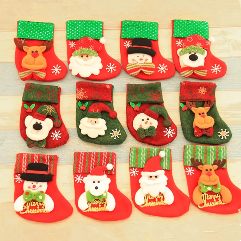 Рождественские чулки Navidad Santa Sack подарочные сумки рождественские украшения для