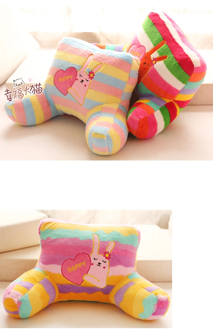 Подушка в японском стиле с полосками Кроликом плюшевой медведем грушей подушка и