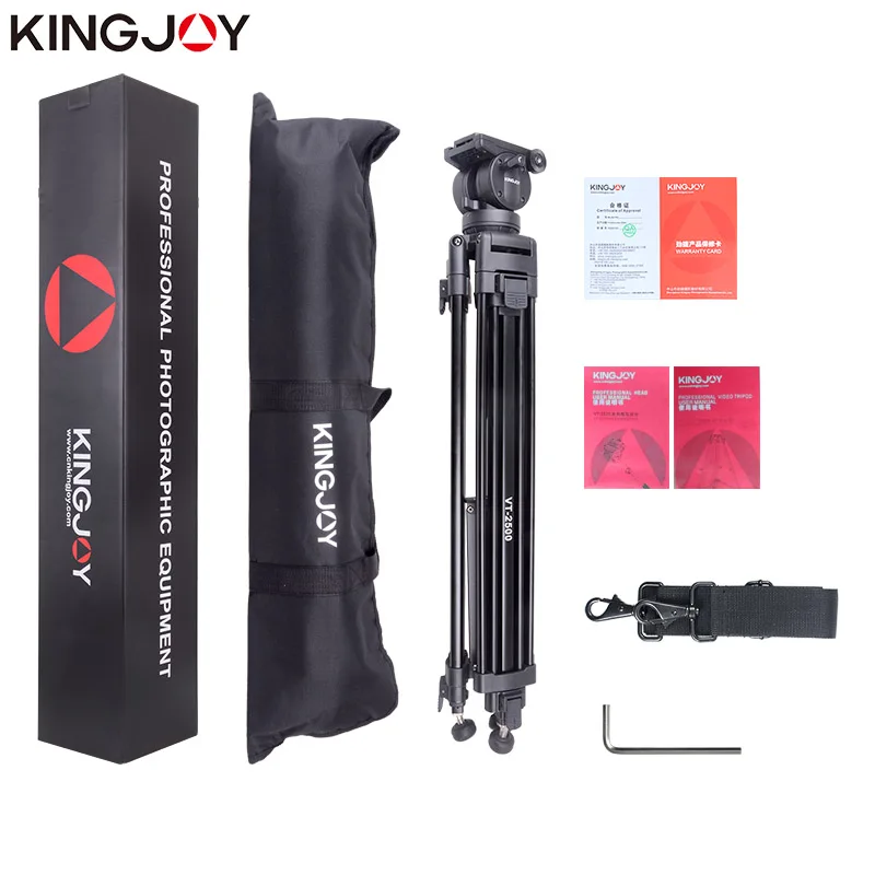 Профессиональный легкий штатив KINGJOY для камеры официальный с держателем