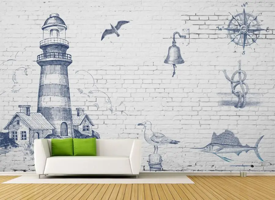 Большие фрески на заказ Современные Простые окрашенные обои кофейня Ресторан