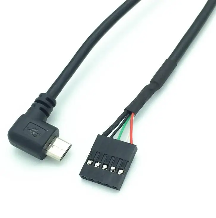 50 см микро usb 5P штекер 90 под прямым углом до 1x 5Pin разъем 2 54 USB кабель для
